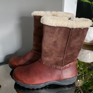 L.L. Bean Leather/Suede Sherpa Lined Winter Boots